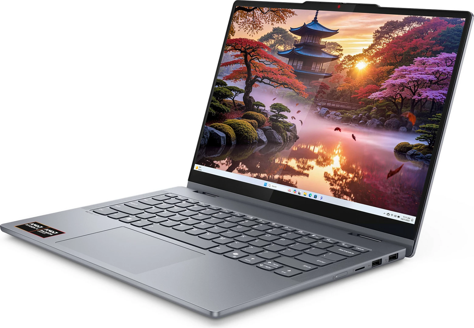 Laptop 2-në-1 Lenovo IdeaPad 5, Ryzen AI 5 340, 16GB RAM Memorje, 512GB SSD, 14" WUXGA, Windows 11 Home, Luna Grey