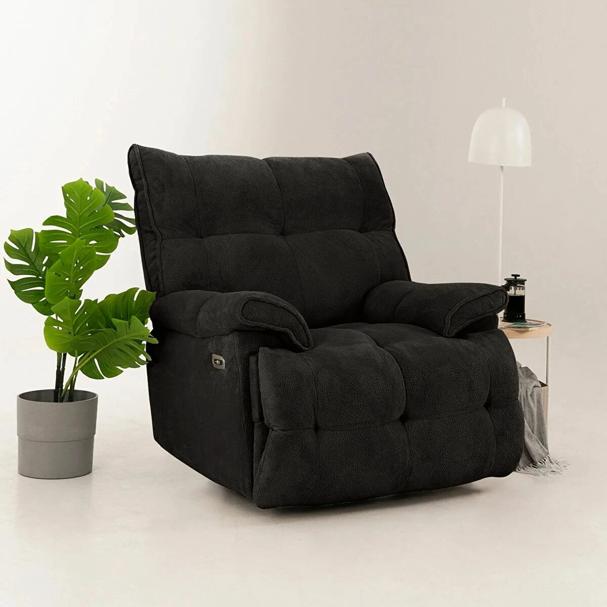 Karrige relaksuese elektrike, ngjyrë e zezë, Atelier del Sofa