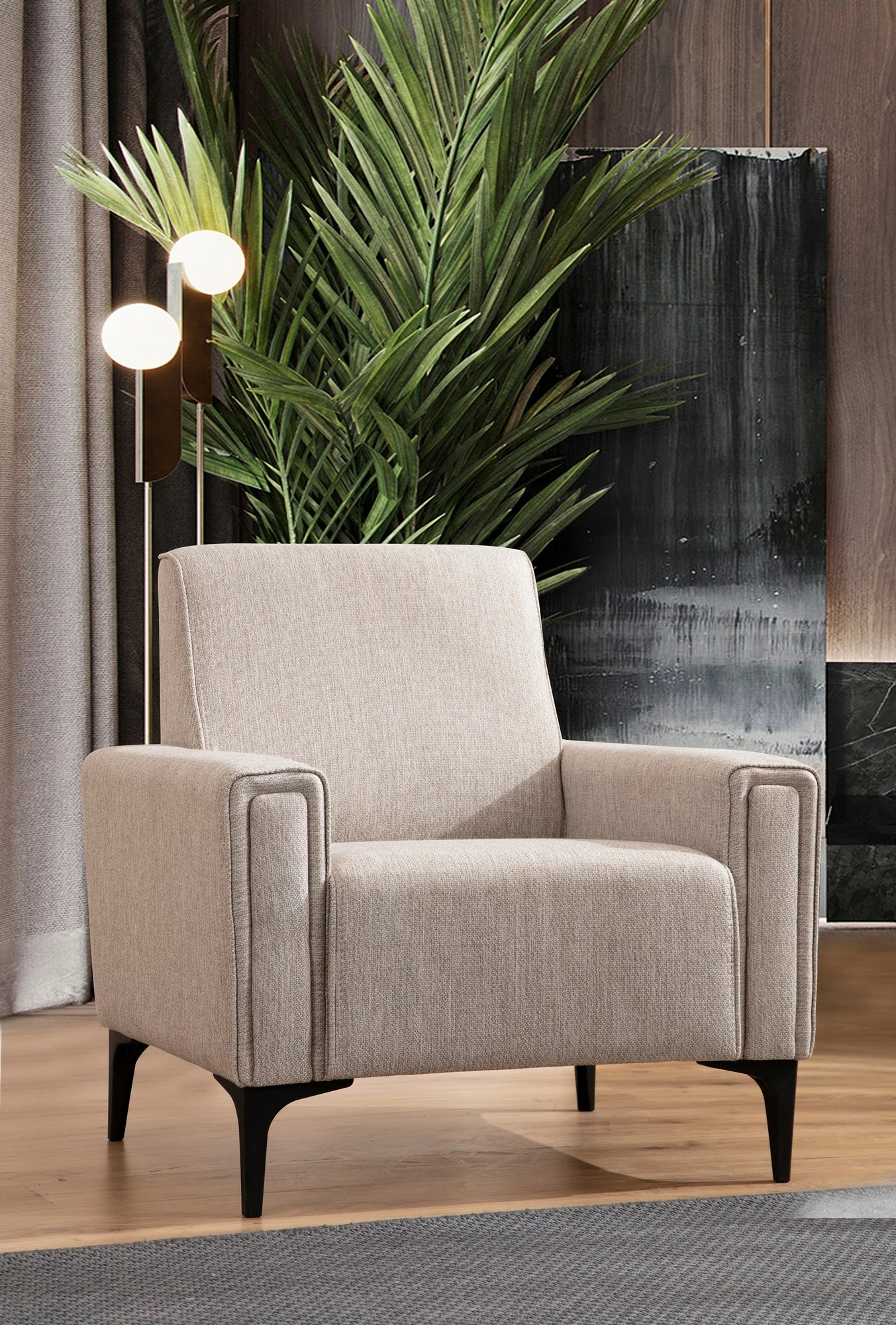 Karrige një vendëshe Atelier del Sofa, Horizon, ngjyrë kafe e çelët
