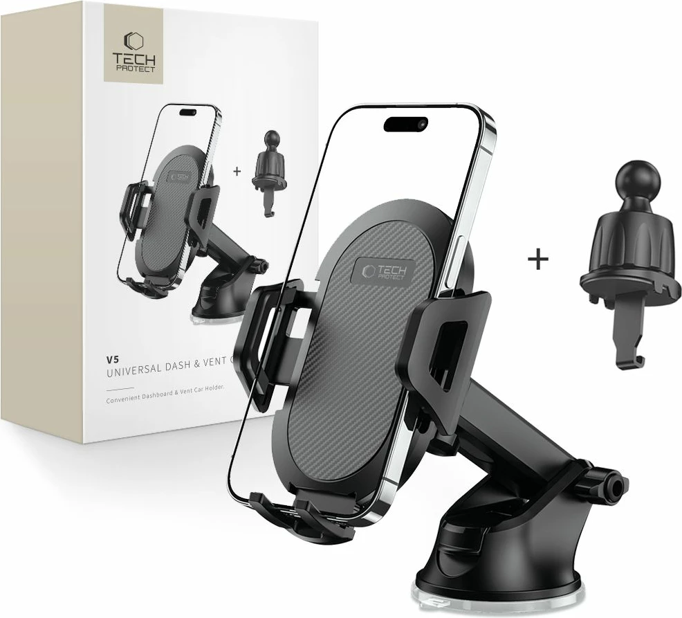 Mbështjellës veture Tech-Protect V5 për celular, universal, i zi