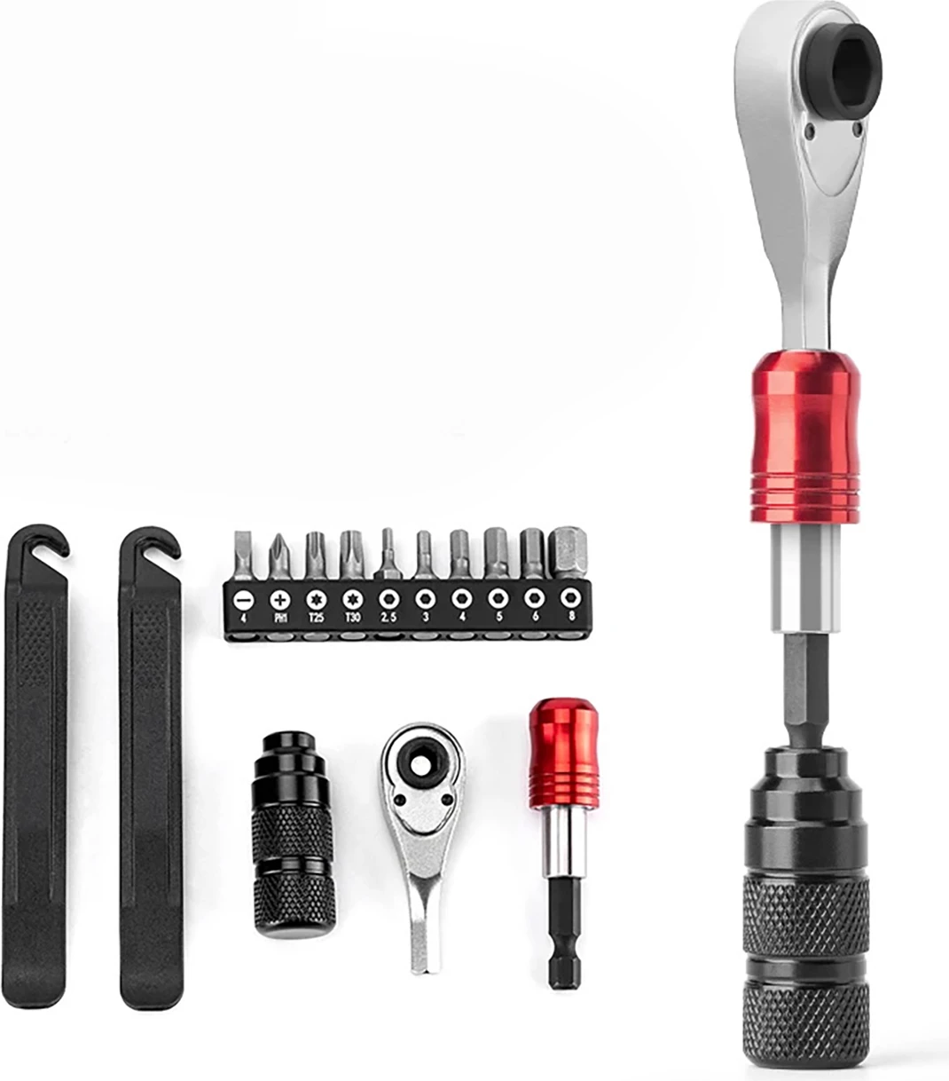 Set mjetesh për riparim biçiklete Rockbros 43210049001, me magnet, e zezë