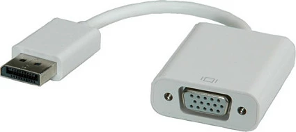 Adapter DisplayPort në VGA ROLINE, 150 mm, i bardhë