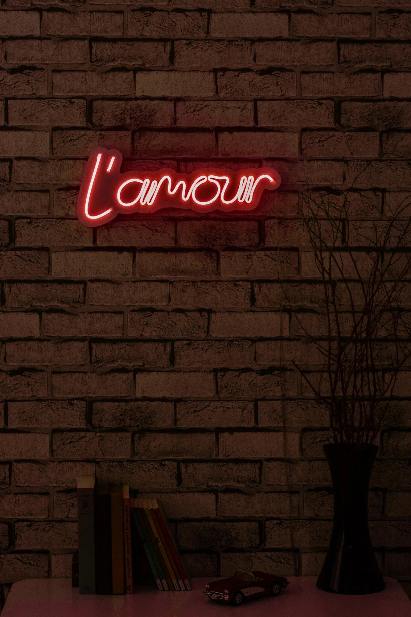 Dritë dekorative LED plastike, L'amour, e kuqe