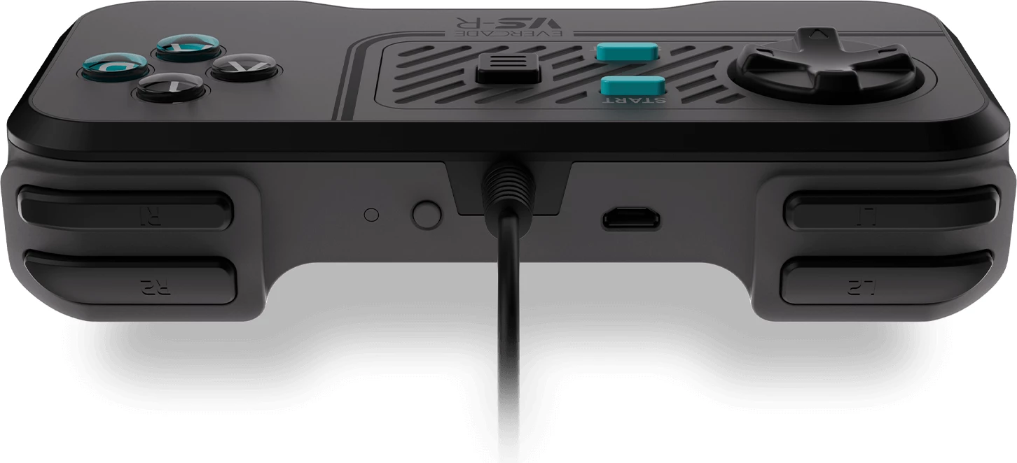 Konzolë lojërash Evercade VS-R 1080p HDMI, WiFi, 2 slota kasetash, me 1 kontrollor + kasetë Tomb Raider Collection 1, gri e errët