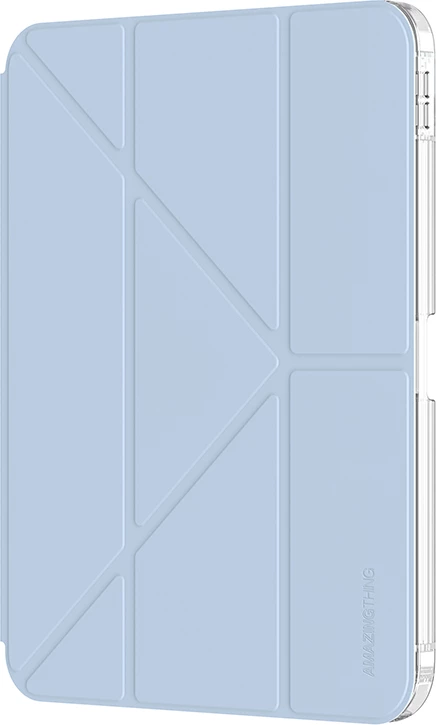 Mbështjellës tablet, AmazingThing Minimal Case, për iPad 11" (2025) dhe iPad 10.9" (2022), kapak me këmbëz qëndrese, mbajtës Apple Pencil, profil i hollë me pjesë të pasme transparente, blu