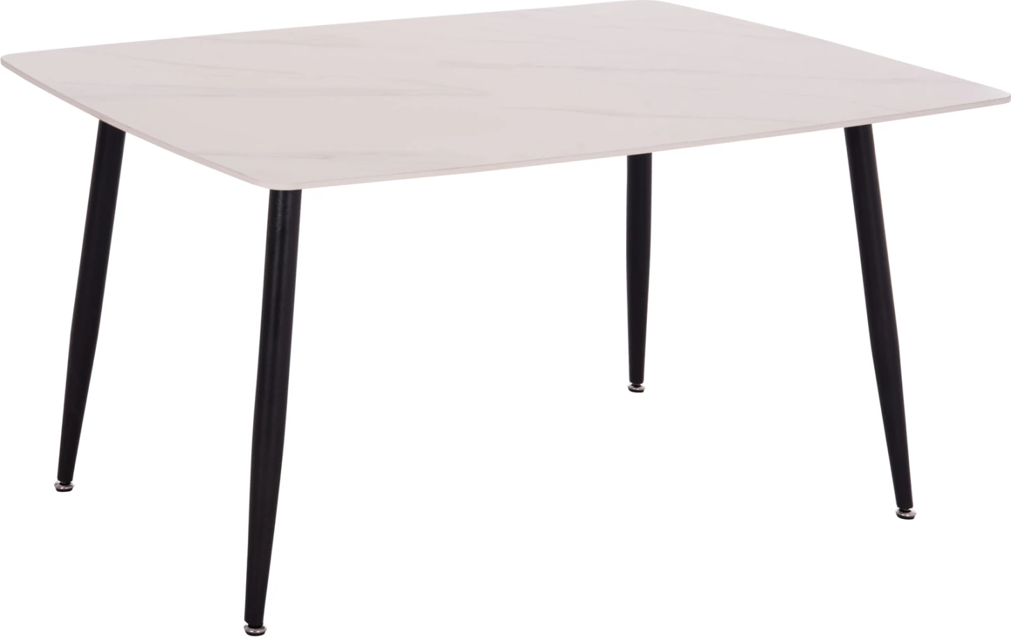 Tavolinë ngrënieje RAVEN, sipërfaqe qeramike, pamje mermeri të bardhë, FH18149.01, 140x80x74cm