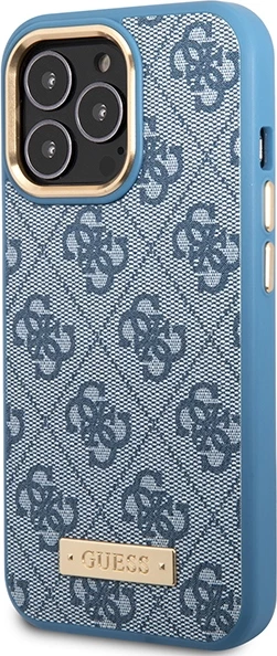 Mbështjellës Guess GUHMP14LU4GPRB për iPhone 14 Pro 6.1", MagSafe, kaltër
