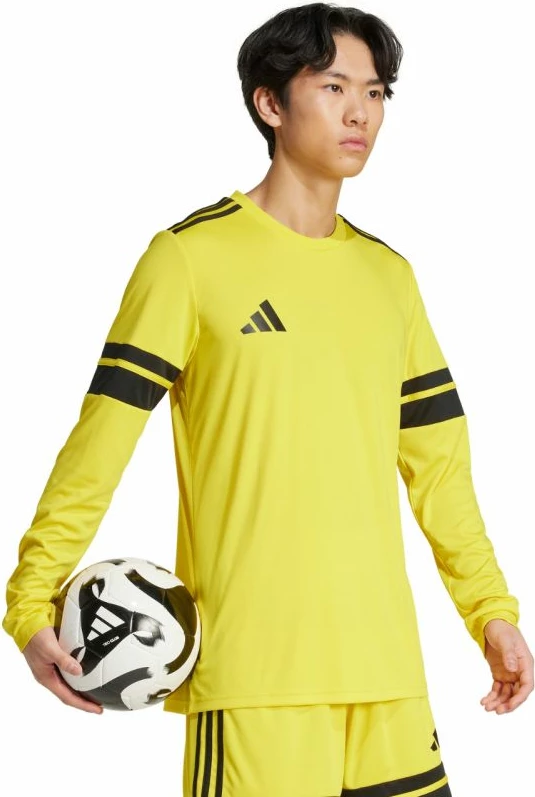 Fanellë me mëngë të gjata për meshkuj adidas, e verdhë