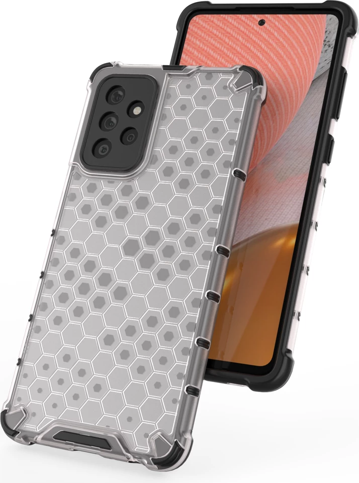 Mbështjellës Hurtel Honeycomb Case për Samsung Galaxy A72 4G, transparent