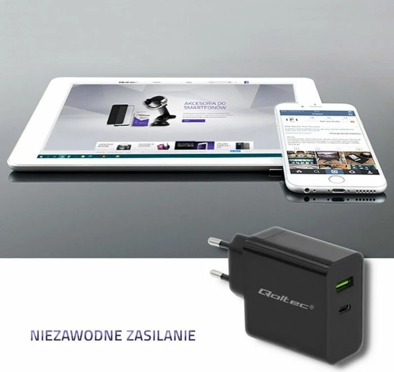 Karikues muri Qoltec 42W USB Type-C PD, i zi