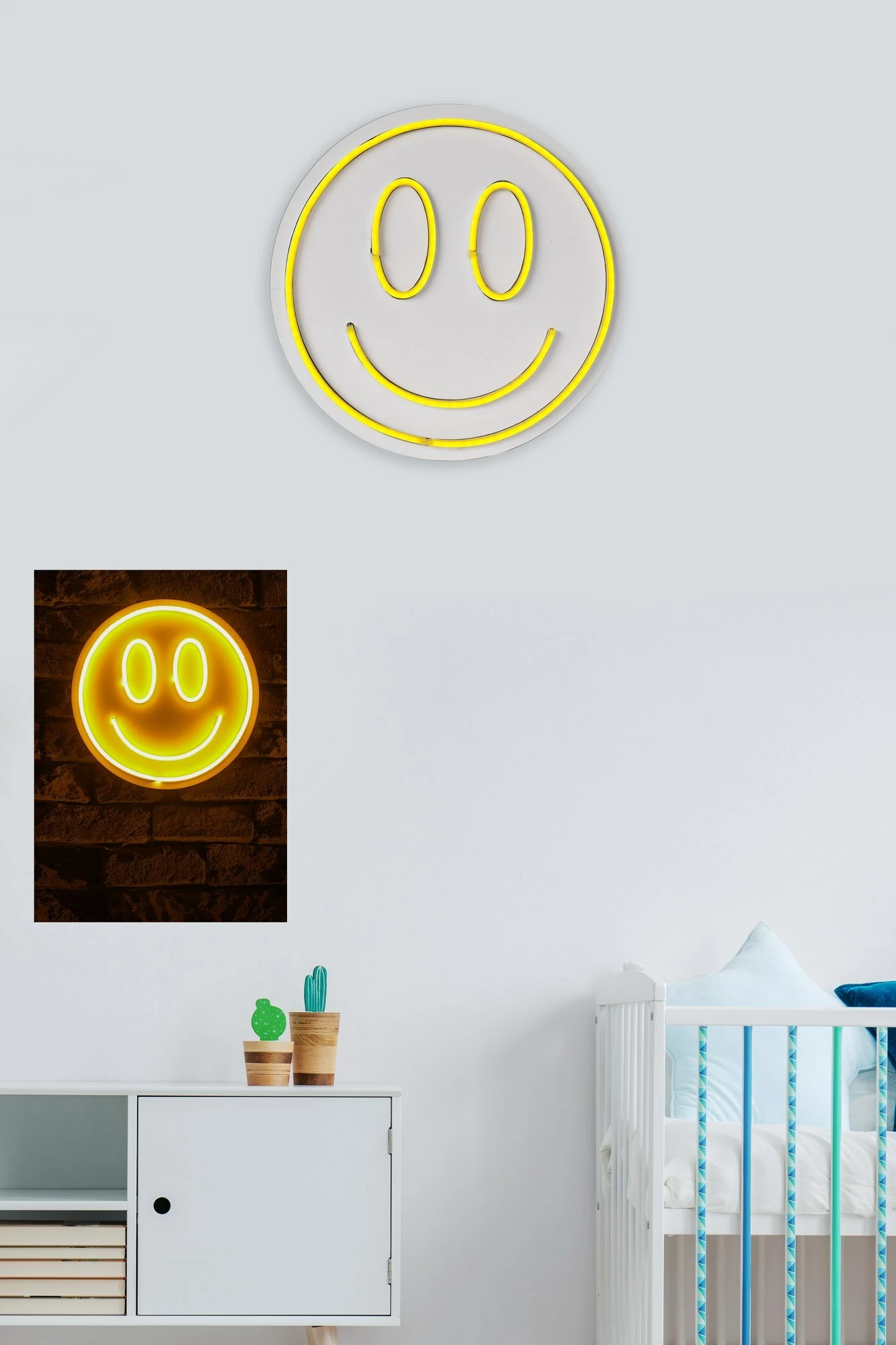 Dritë dekorative LED plastike, Smiley, e verdhë