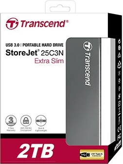 Hard disk i jashtëm Transcend StoreJet 25C3N 2TB, USB 3.1, Iron Grey