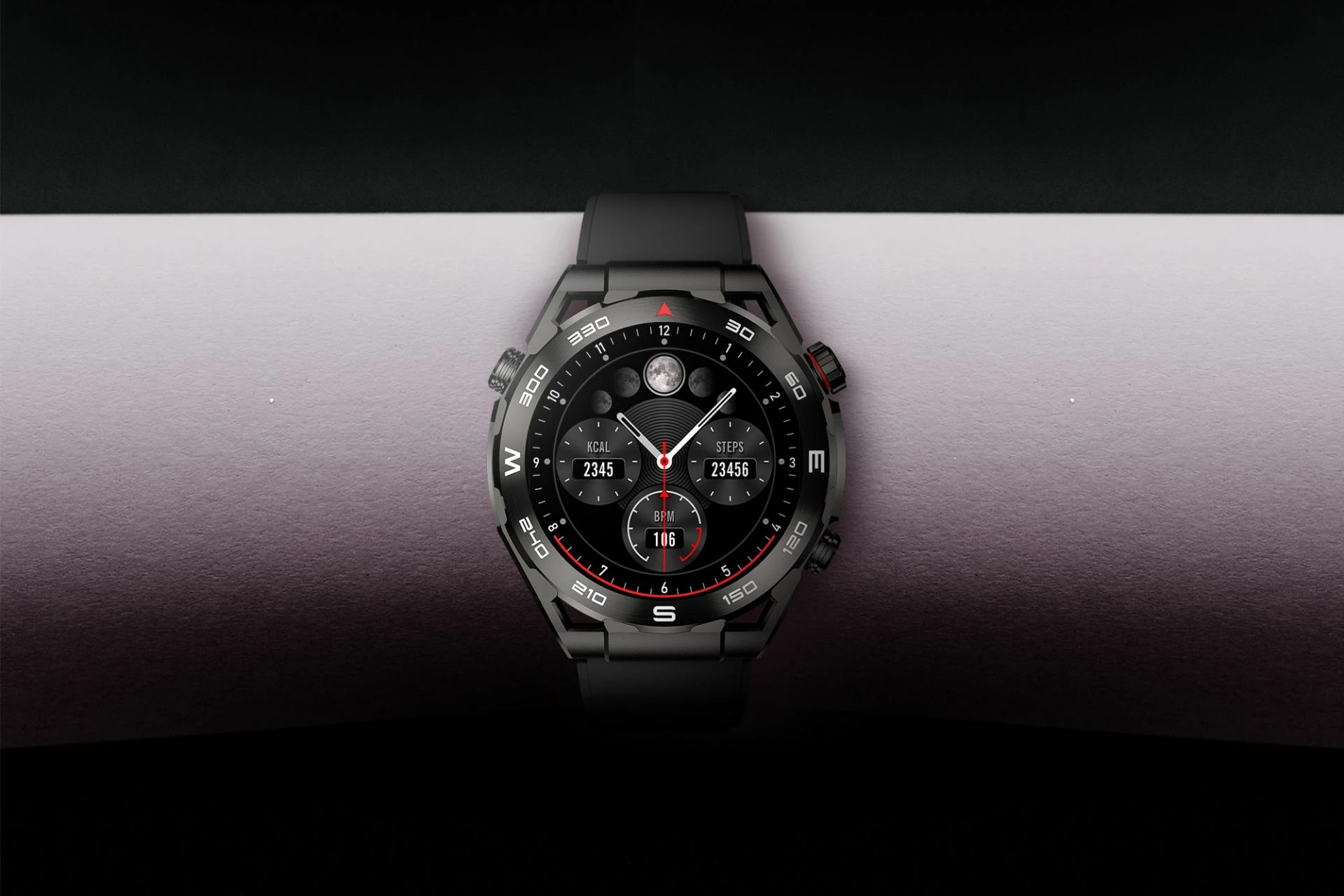 Smartwatch Moye Ares 1.43\" AMOLED, thirrje Bluetooth, karikim wireless, IP67, set me 3 rripa, e zezë