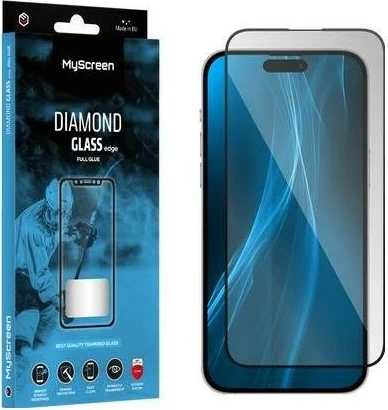 Mbështjellës xhami MyScreen Diamond Glass Edge për iPhone 17 Air, zi