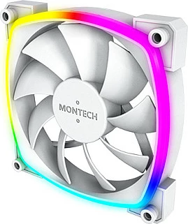 Ventilator për kasë Montech AX120 PWM 120mm, ARGB, 4-pin, i bardhë