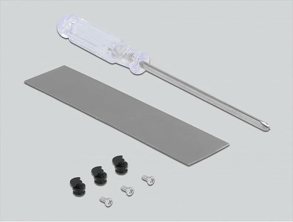 Kartë PCIe DeLOCK adapter për NVMe M.2 Key M, me LED RGB, Gri