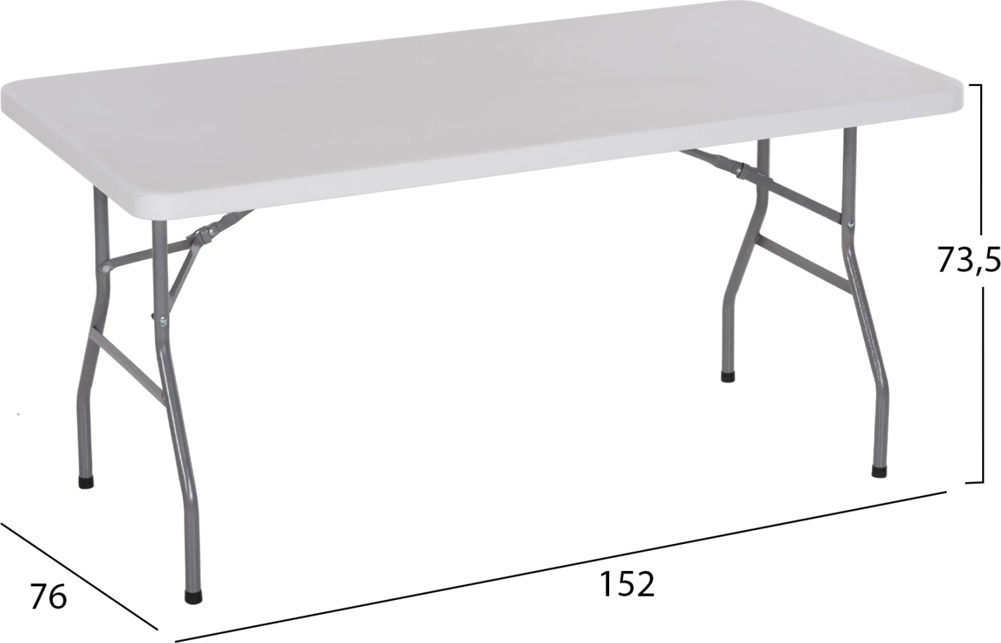Tavolinë Catering-Konferencë FH5064 152Χ76Χ74 cm Këmbë të palosshme