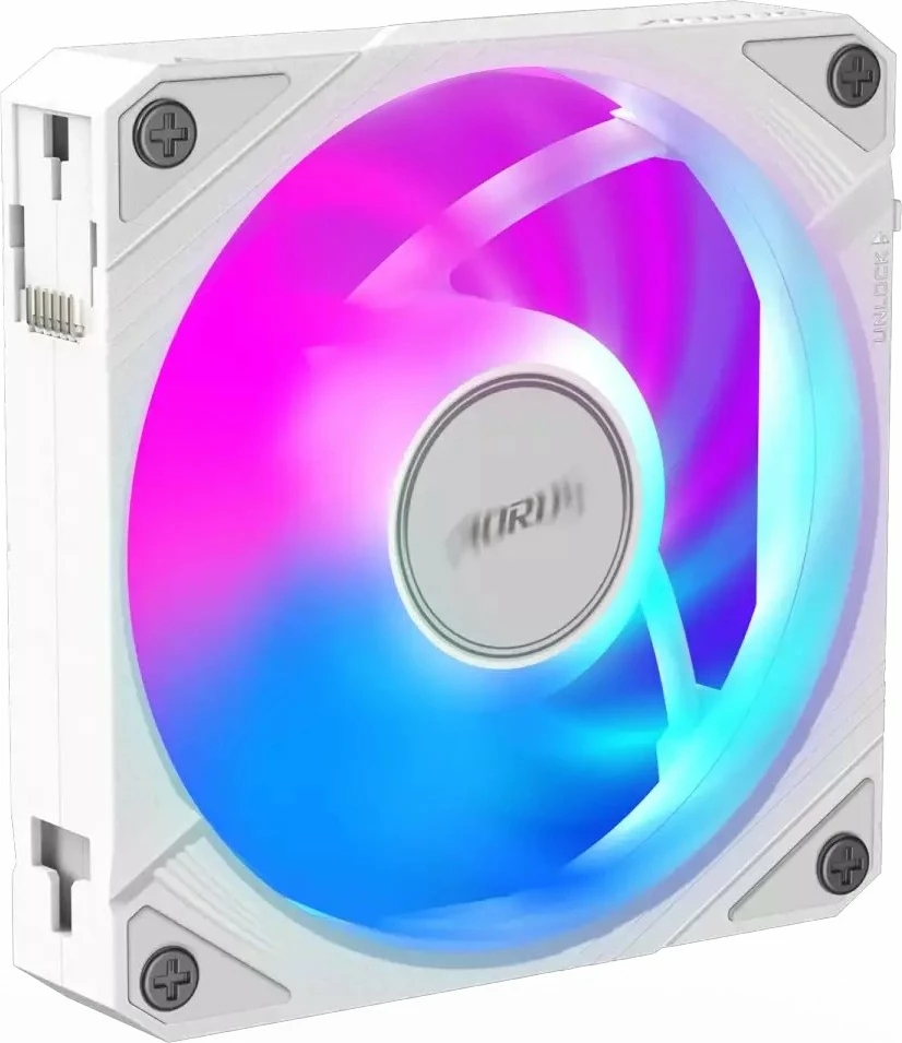 Ventilator kasë PC Gigabyte AORUS EZ Chain Fan 120 Ice GP-ECFAN1201 ICE, 120mm ARGB PWM 4-pin, 2000rpm, i bardhë, 1 copë