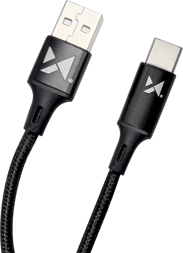 Kabllo USB në USB Type-C Wozinsky WUC-C2B, 2m, 2.4A, e zezë