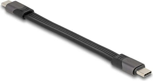 Kabllo USB-C DeLOCK USB4 Gen 3x2, 0.15m, 40Gbps, PD 100W, Thunderbolt 3, e zezë