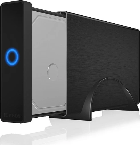 Kasë e jashtme HDD ICY BOX, 3.5" SATA, USB-C USB 3.1 Gen 2, 10Gbps, alumin, e zezë