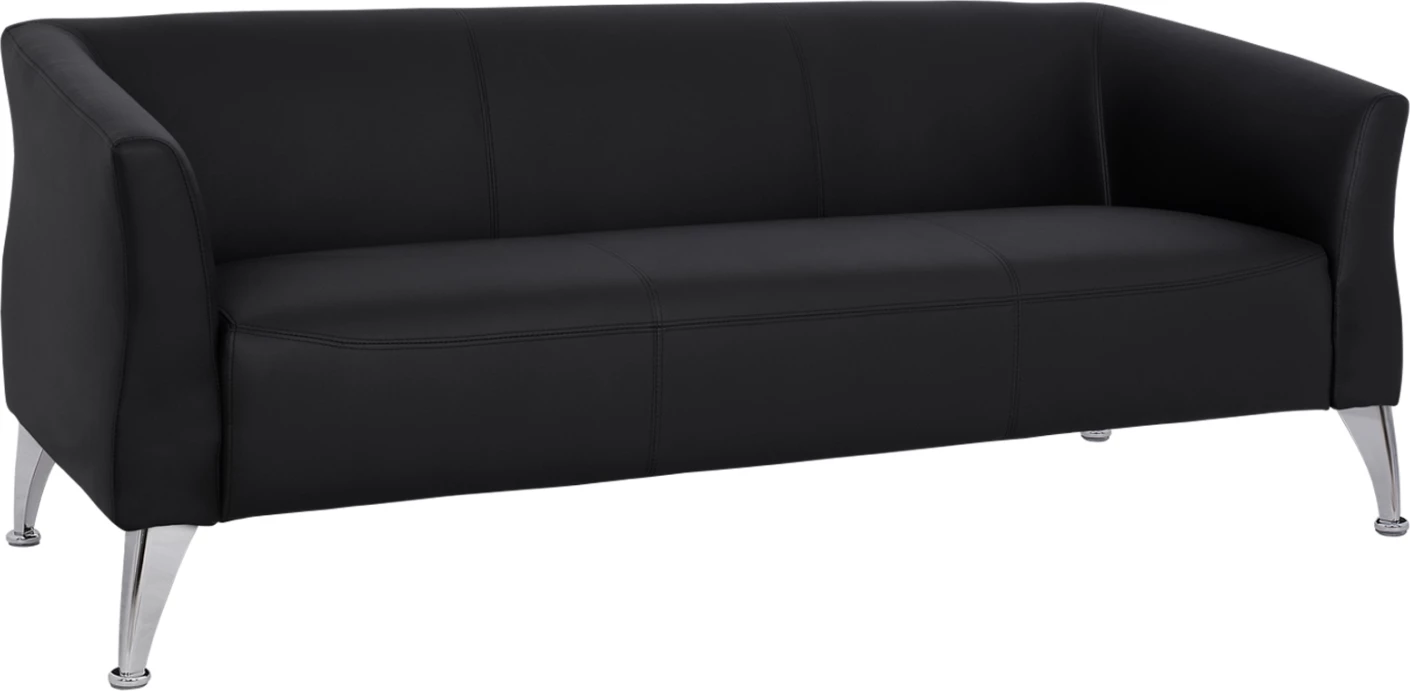 Divan 3 vendësh Kiana FH3122.31, ngjyrë e zezë PU, 180x75x71 cm
