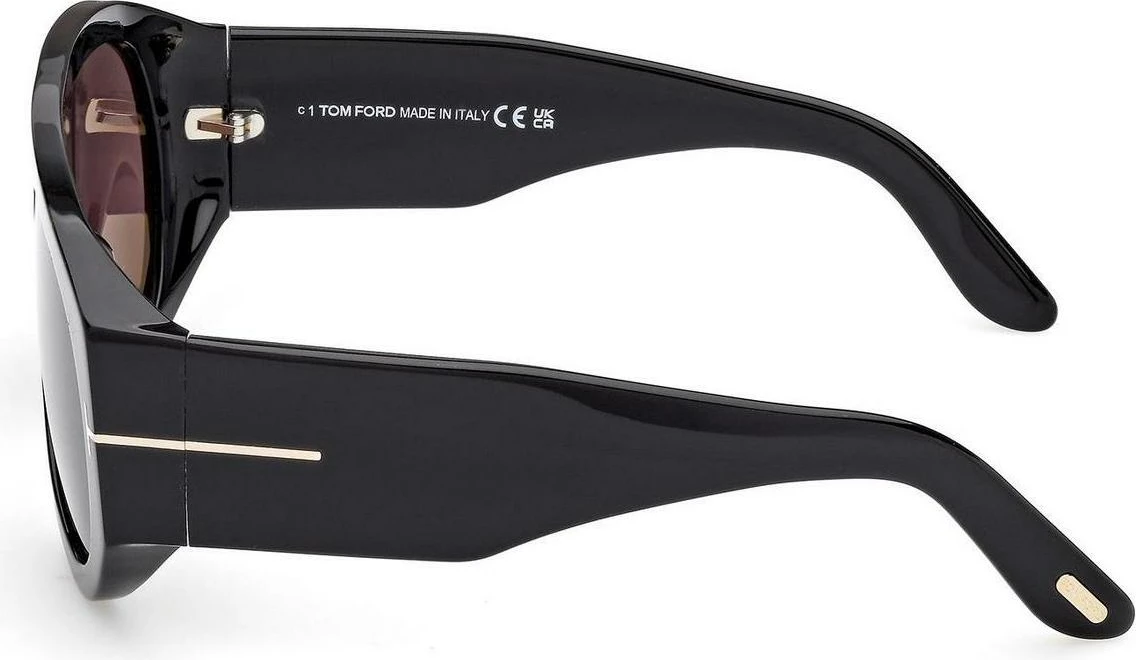 Syze dielli për meshkuj Tom Ford BRONSON FT1044 01A, të zeza [Ngjyra: 60]