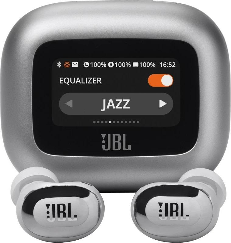 Kufje JBL Live Buds 3, wireless, Bluetooth, argjend