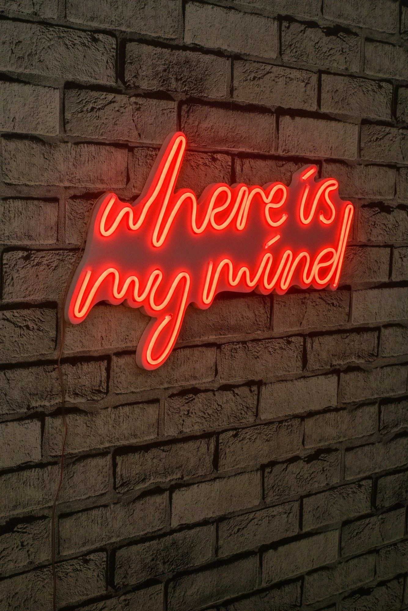 Dritë dekorative LED plastike, 'Where is my mind', e kuqe