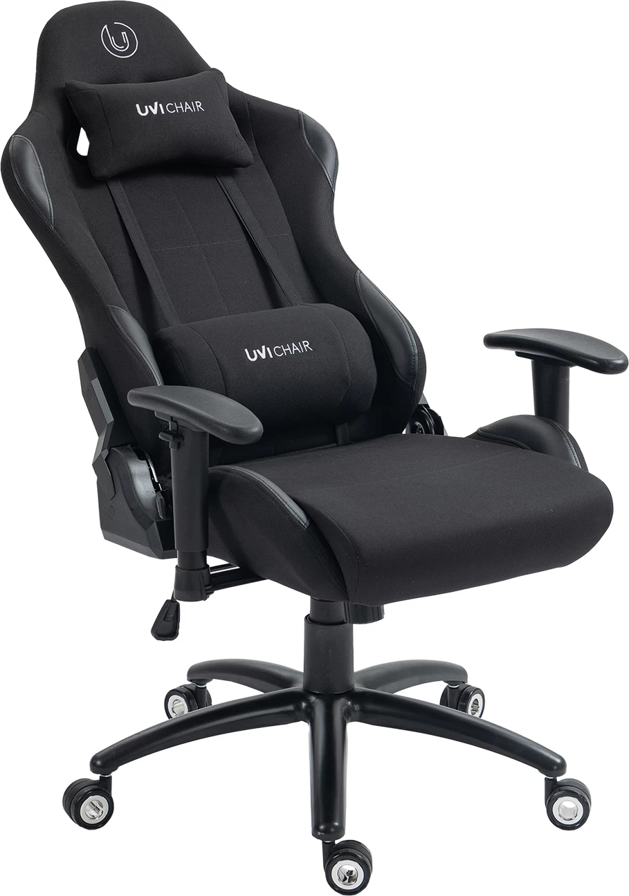 Karrige gaming/zyre UVI Back in Black UVI5000, rrjetë, shpinore 180°, deri 185 kg, e zezë