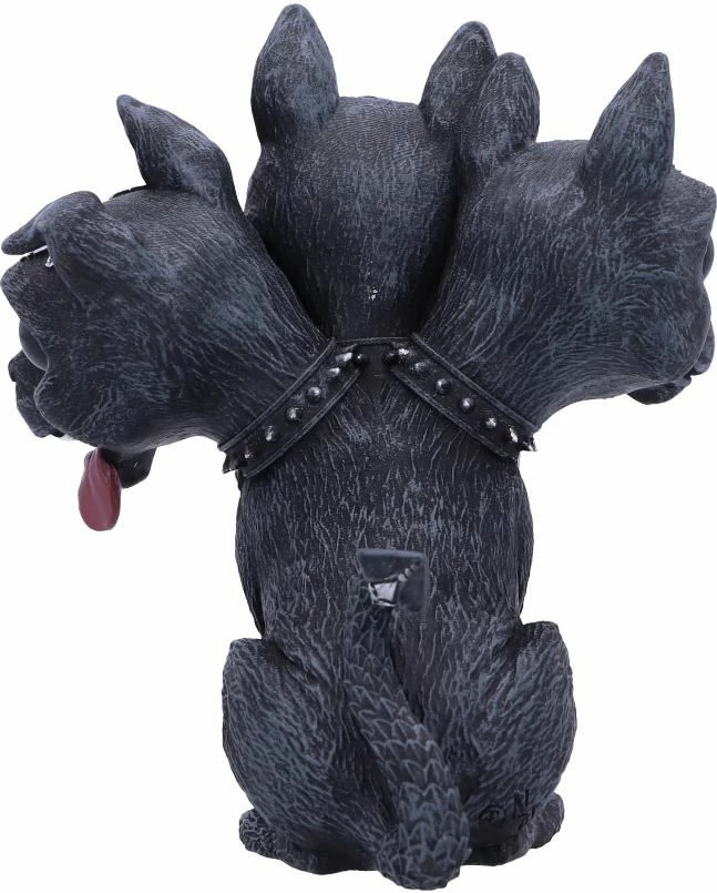 Figurinë dekorative NEMESIS NOW Diabarkus, Cerberus me 3 koka, rezinë, e pikturuar me dorë, e zezë
