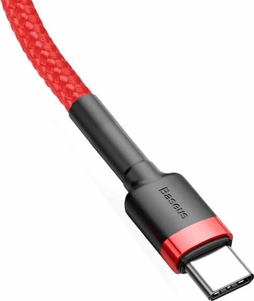 Kabllo USB-C në USB-C Baseus Cafule CATKLF-G09 1 m QC/PD 20V 3A, e kuqe
