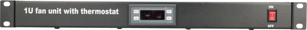 Panel ventilatorësh Extralink 19", 1U, 2 ventilatorë, me termostat, i zi