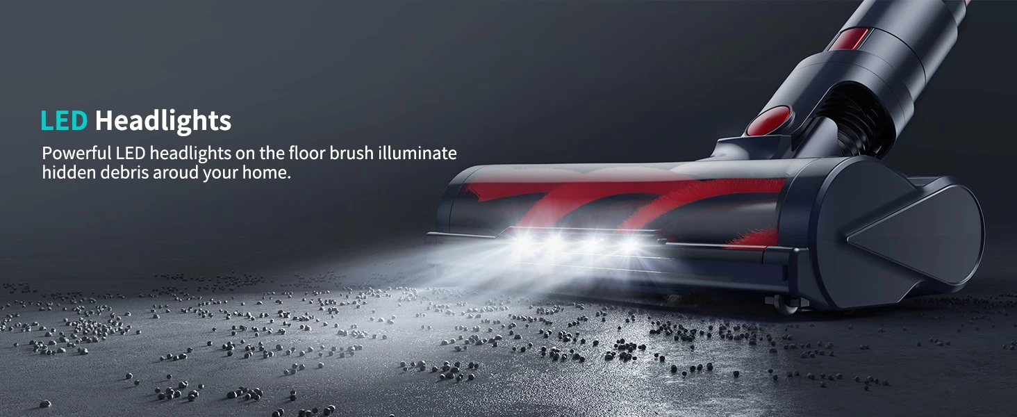 Fshesë me bateri vertikale Honiture S13 Pro, 450W, 38000Pa, 1.5L, deri 55 min, kuqe/zezë