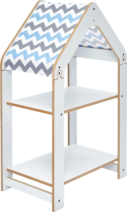 Raft Montessori Zoilen, bardhë-blu, mdf, 50x30x80cm