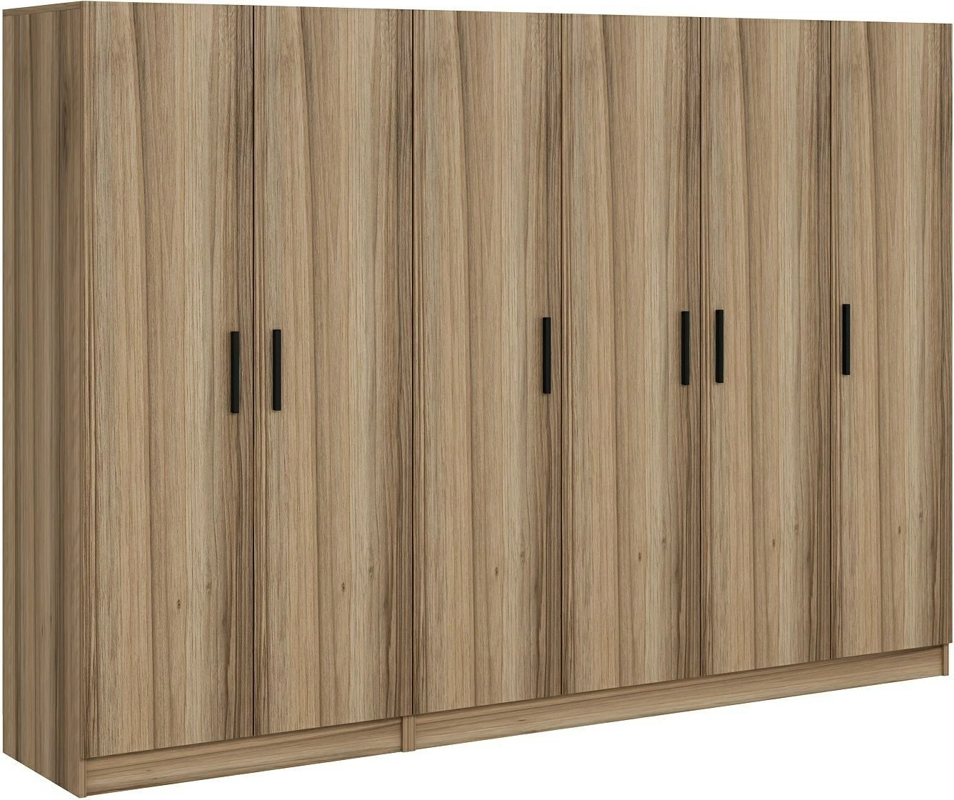 Dollap garderobe Skye Decor, ngjyrë dore, 270x210x52cm, 8 pjesë