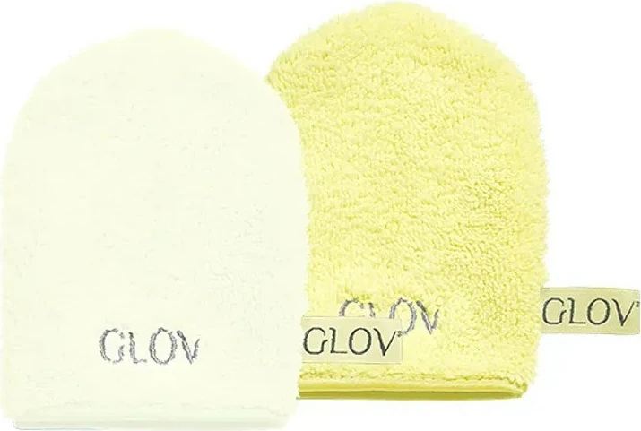 Dorëza për heqje grimash Glov Iconic Mitt Water-Only Skin për femra Baby Banana + Ivory 2 copë