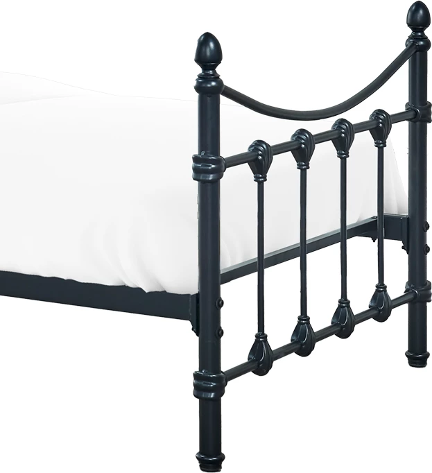 Krevat metalik Beowulf, ngjyrë e zezë, 90x190x102cm