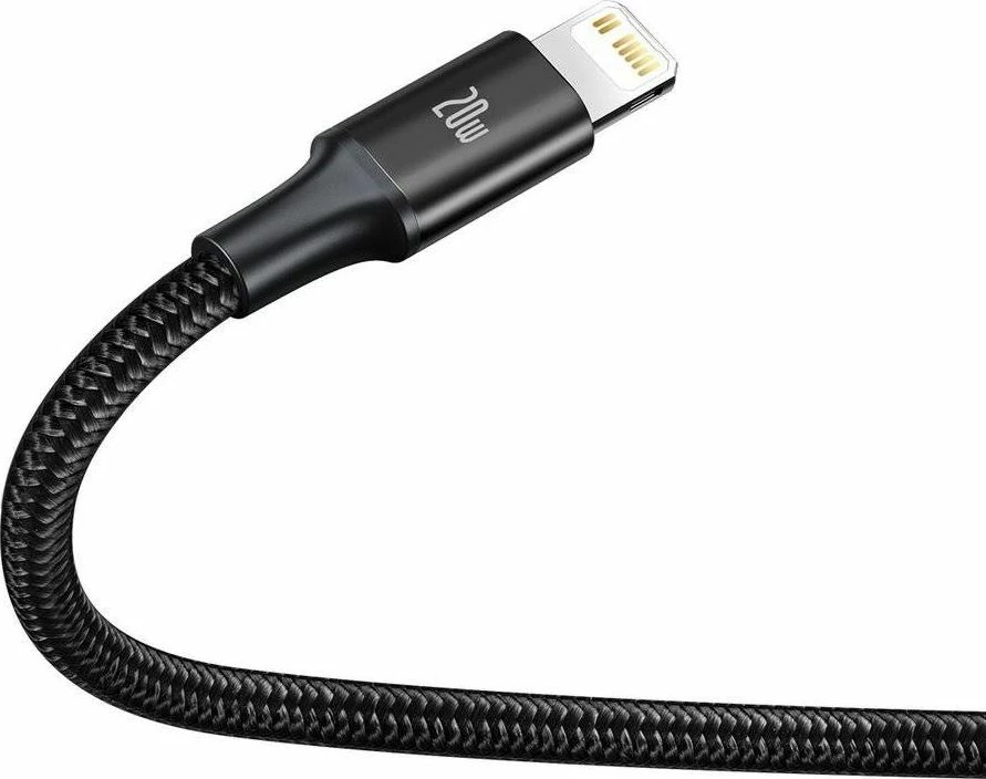 Kabllo USB Baseus Rapid 3in1 CAMLT-SC01, USB-C në USB-C + microUSB + Lightning, 1.5 m, 20W PD, e zezë, 1 copë