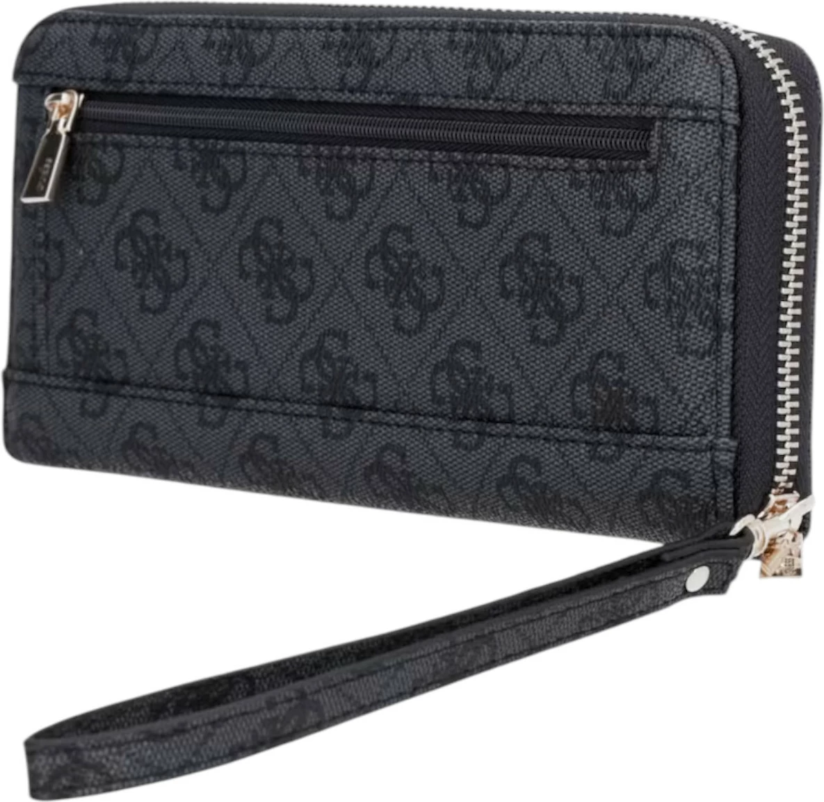 Portofol për femra Guess Coleen Logo SML Zip, antracit