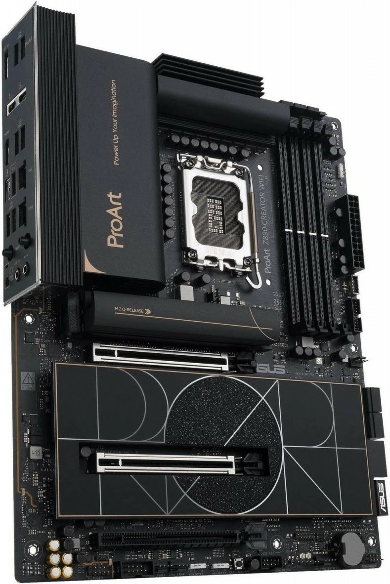 Pllakë amë Asus ProArt Z890-CREATOR WIFI, Intel Z890, LGA1851, DDR5, PCIe 5.0, Wi‑Fi 7, ATX, e zezë/ari, set me aksesorë