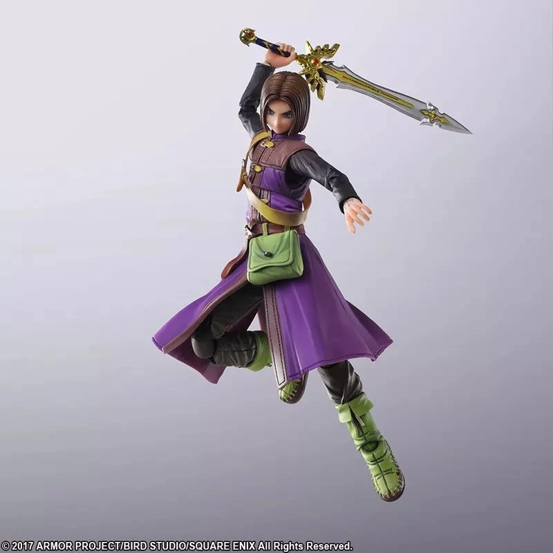 Figurinë aksioni Square Enix Bring Arts Dragon Quest XI Luminary, 14.2 cm, Limited Metal Slime, argjendtë metalike, set me aksesorë