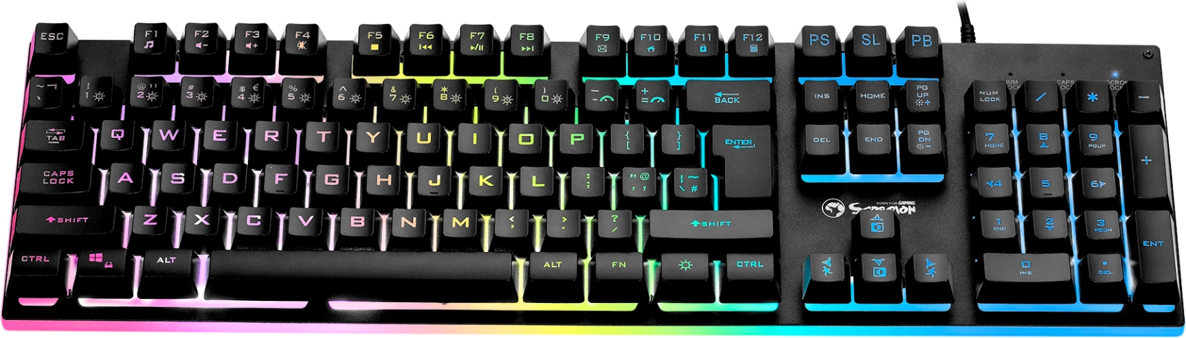 Tastierë gaming Marvo K604 Soldier 20, me kabllo, RGB, 104 taste, e zezë