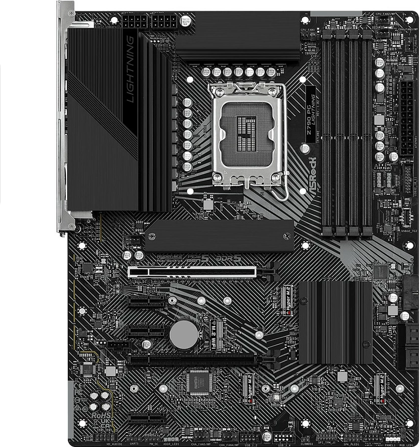 Pllakë amë ASRock Z790 PG Lightning, Intel, LGA 1700, DDR5-SDRAM, 128 GB, DIMM