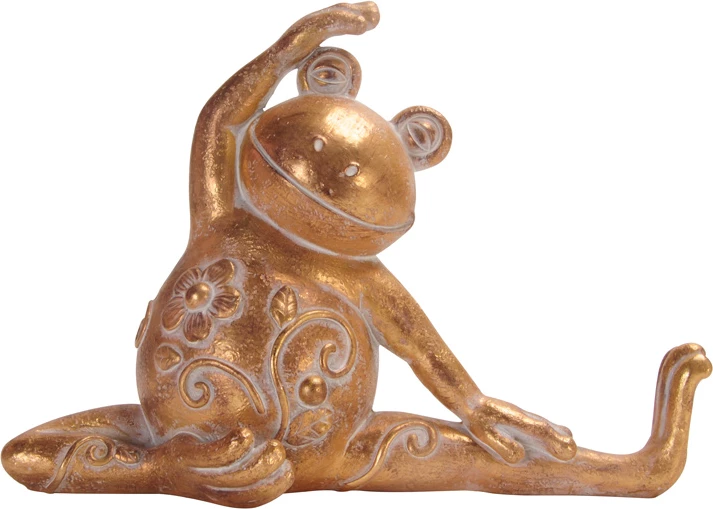 Dekor bretkose yoga, ngjyrë ari, 26x12x19cm