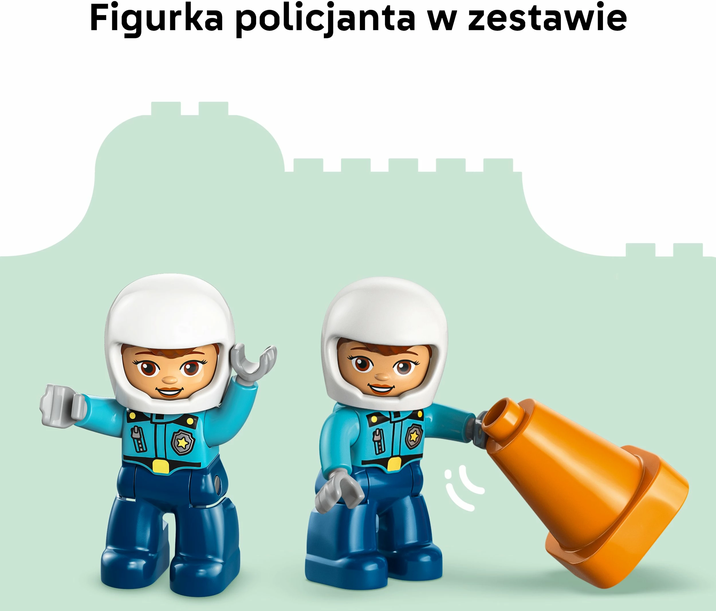 Set ndërtimi LEGO DUPLO Blue Police Motorcycle 10471, 11 copë, 2+ vjeç, blu