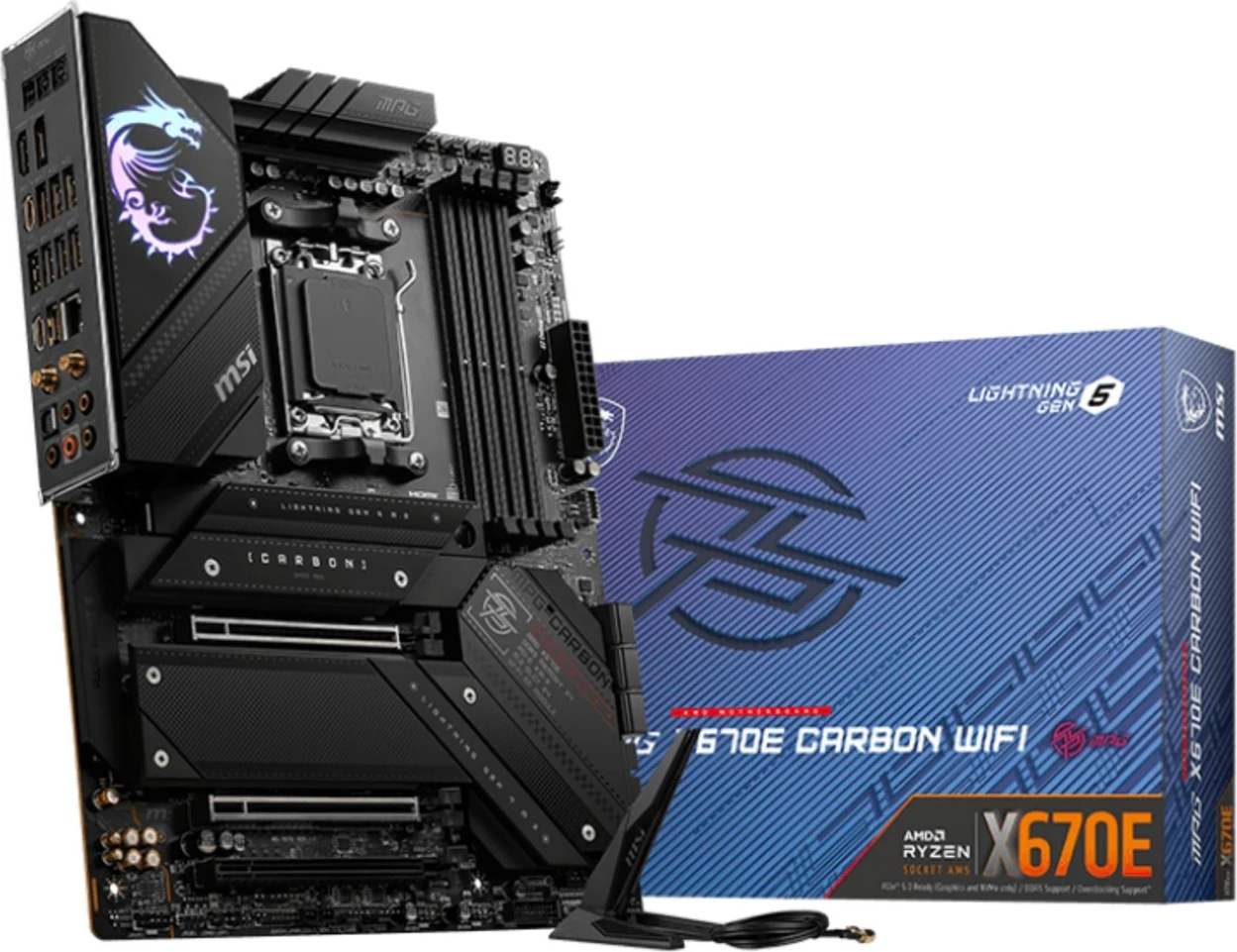 Pllakë amë MSI MPG X670E CARBON WIFI, Socket AM5, ATX, e zezë