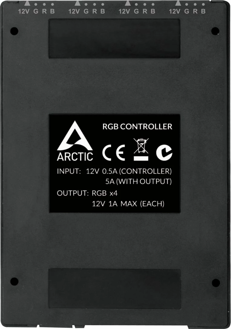Kontroller RGB Arctic ACFAN00224A, 4x 4-pin RGB, USB i brendshëm, i zi