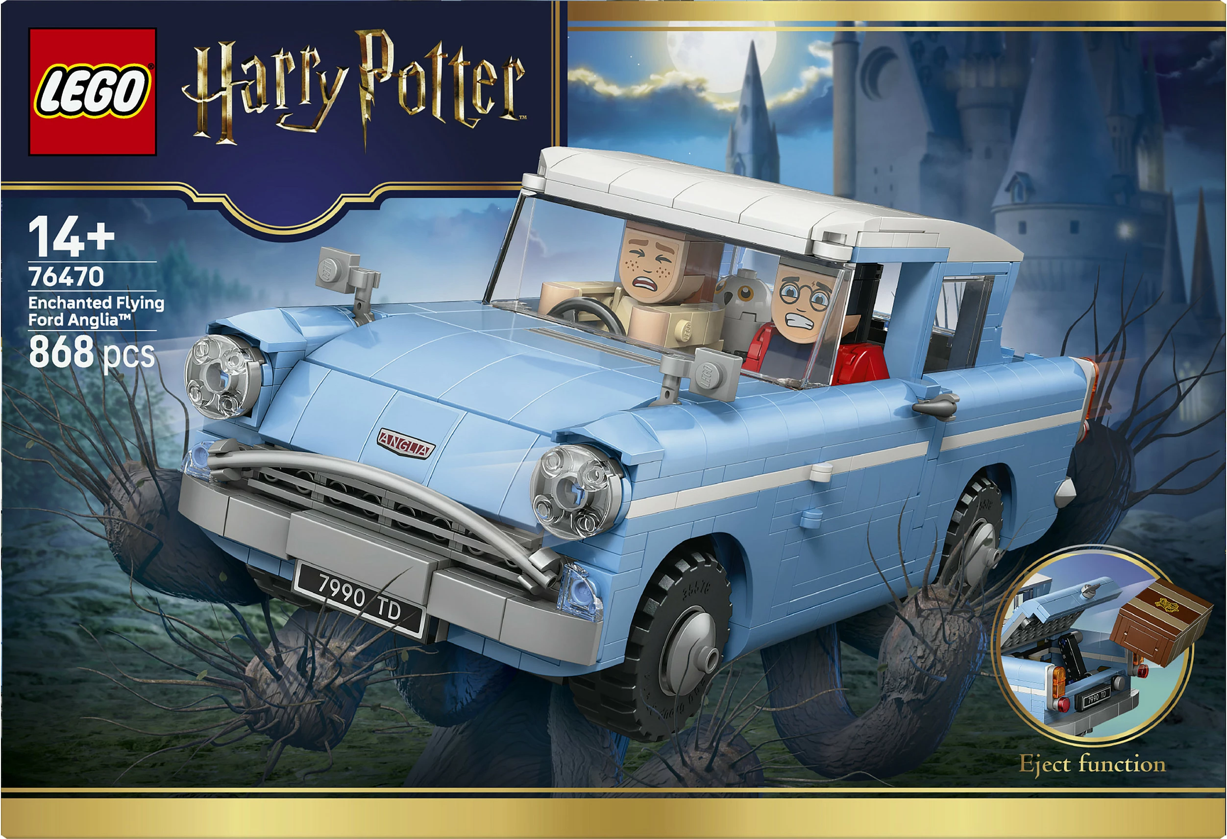 Set ndërtimi LEGO Harry Potter 76470, Enchanted Flying Ford Anglia, 868 copë, multikolor