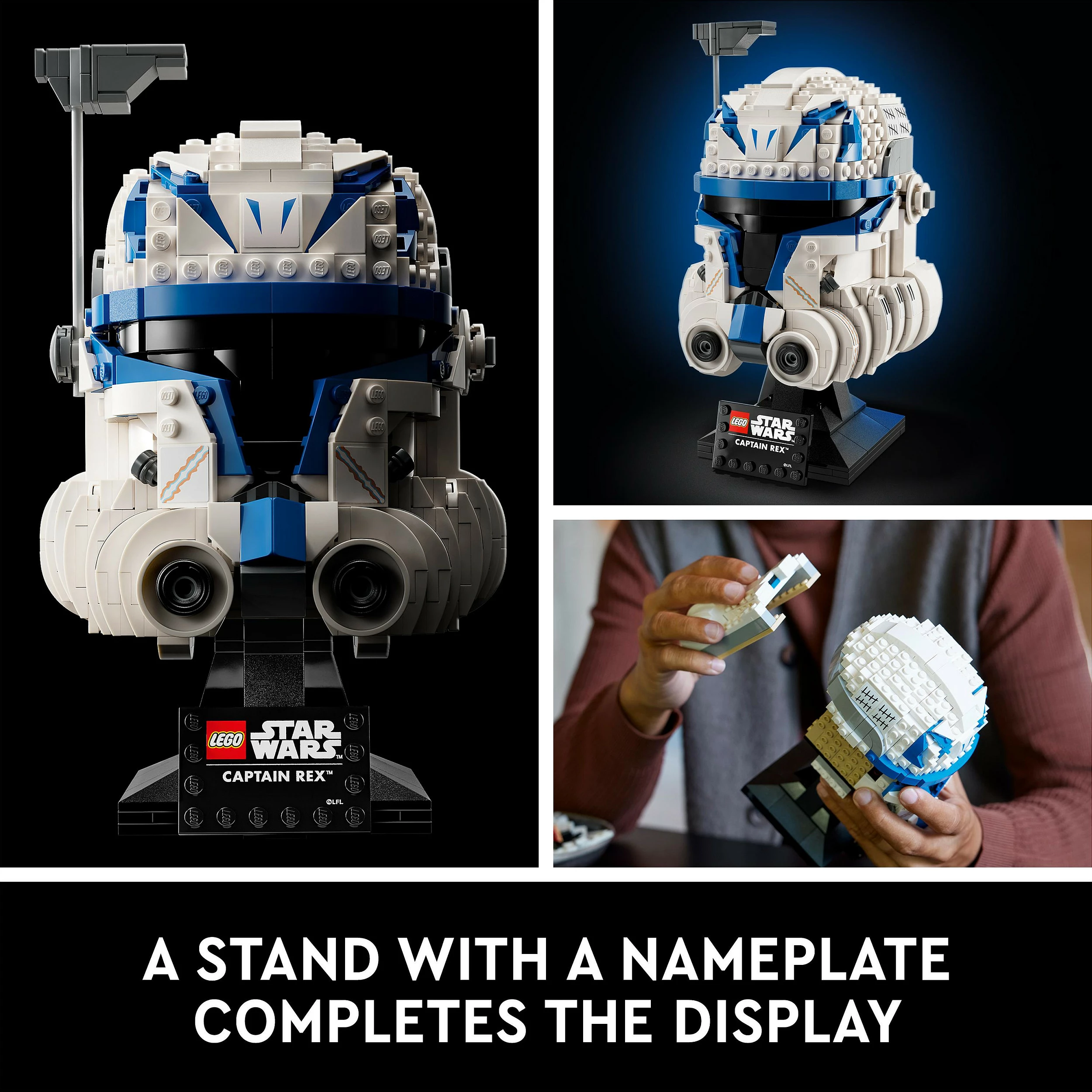 Set ndërtimi LEGO Star Wars Helmetë Captain Rex, 854 copë, shumëngjyrësh